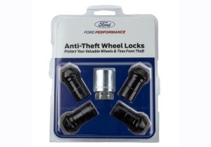Ford Edge Lug Nut Kit - Ford Racing - M14 x 1.5 Black Security - Black - `15-`23